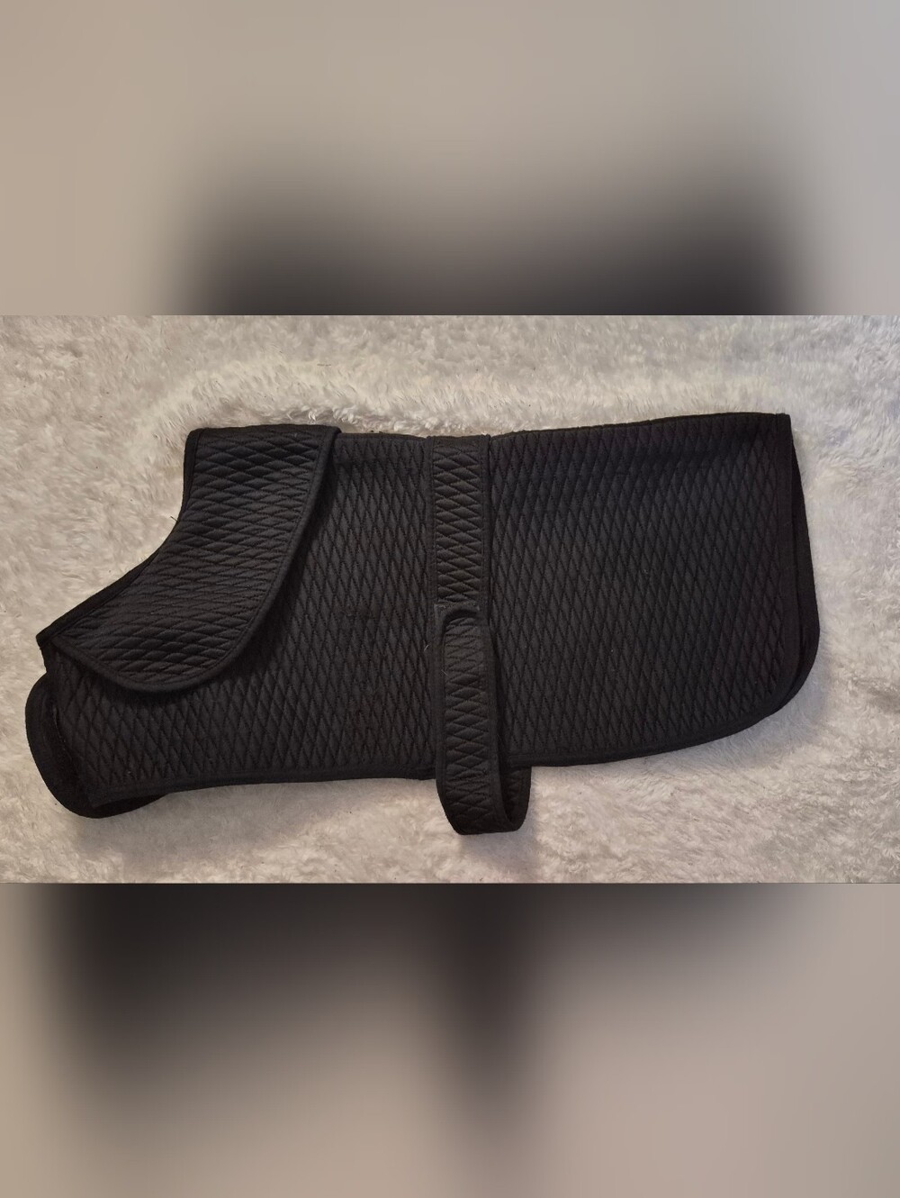 Black Quilted M-l Pet Coat - Unbranded